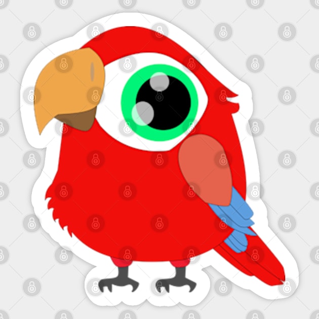 Parrot, macaw, bird Sticker by IDesign23